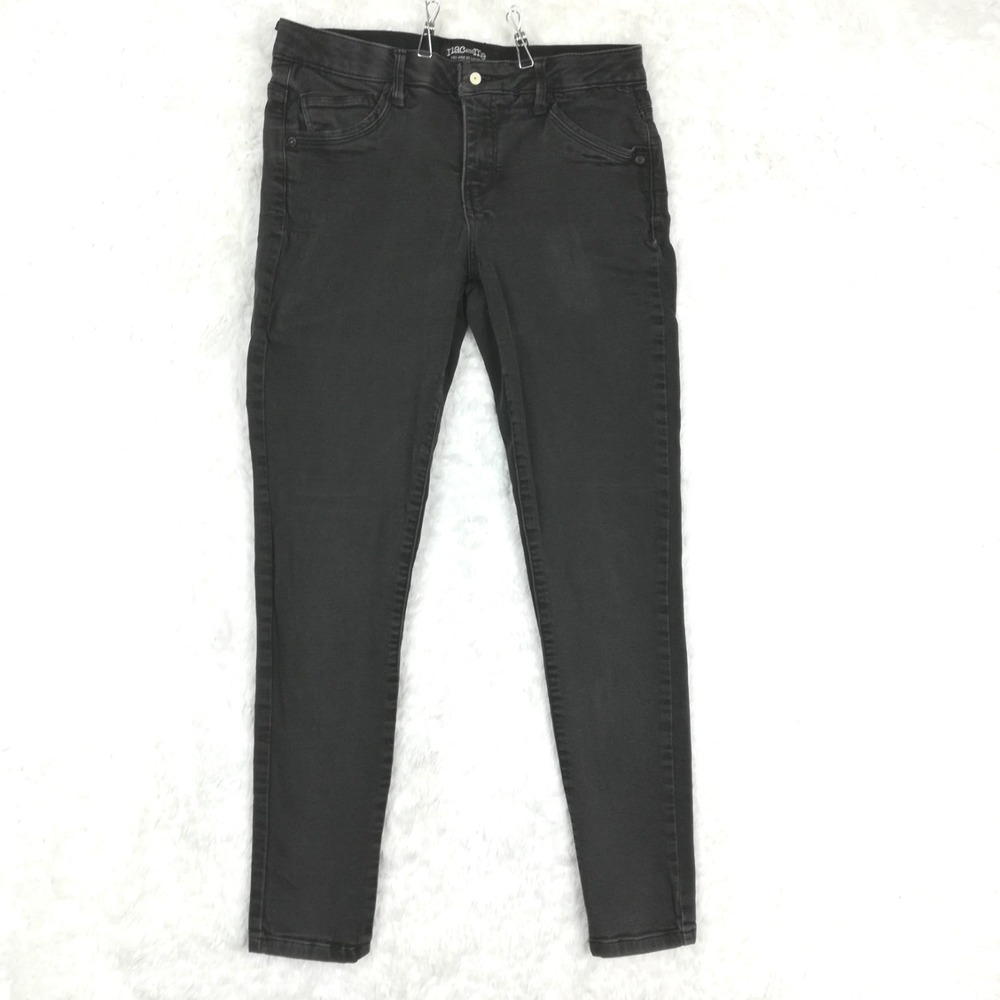 Mac And Me Womens Jeans Skinny Ankle‎ Black Wash Denim Mid Rise Stretch 6